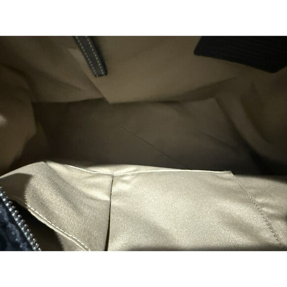 Vintage Coach Signature Gallery Tote Black Jacquard Patent Leather Purse - Picture 5 of 7